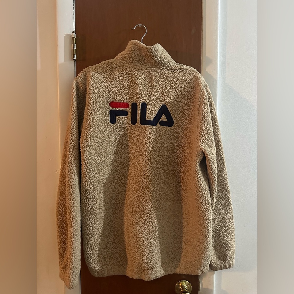 Unisex Fila Fleece/Teddy Jacket Size M